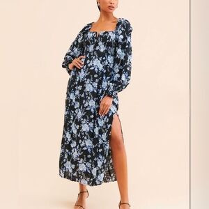 Free People Floral Jaymes Midi Dress Size XS NWT $168 Boho Romantic Festival